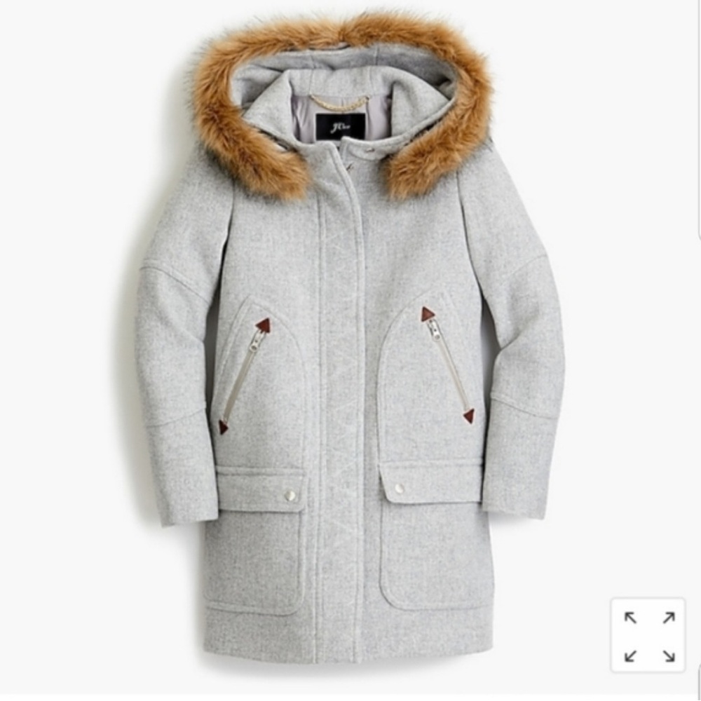 J.Crew Chateau Parka in Italian Wool - Size 0